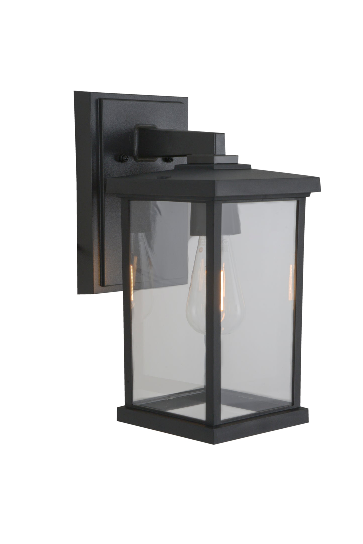 ZA2414-TB-C - Resilience Lanterns 1 Light 14" High Outdoor Wall Lantern - Textured Black