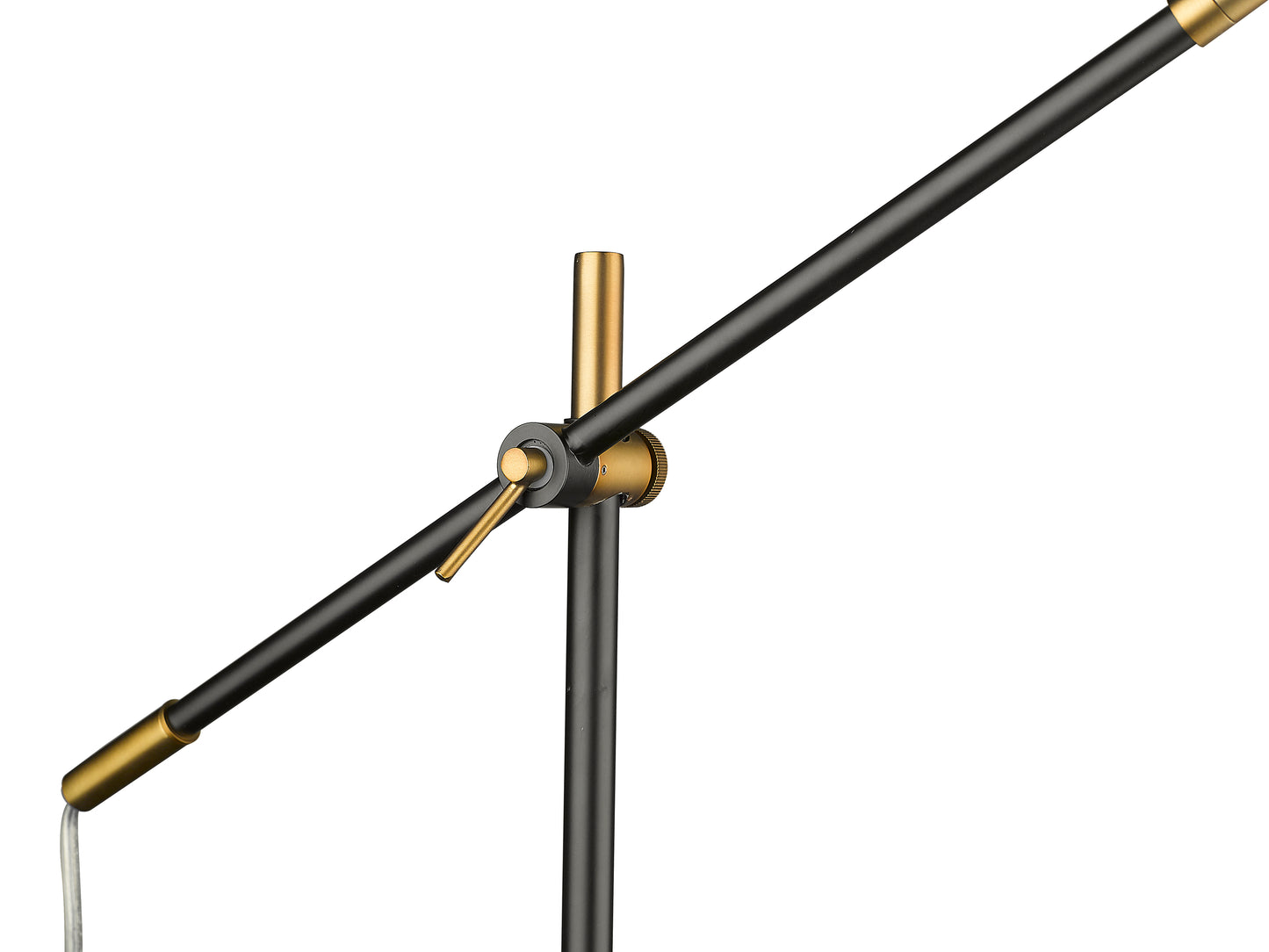 814TL-MB-OBR - Calumet 1 Light Table 22" Lamp - Matte Black / Olde Brass