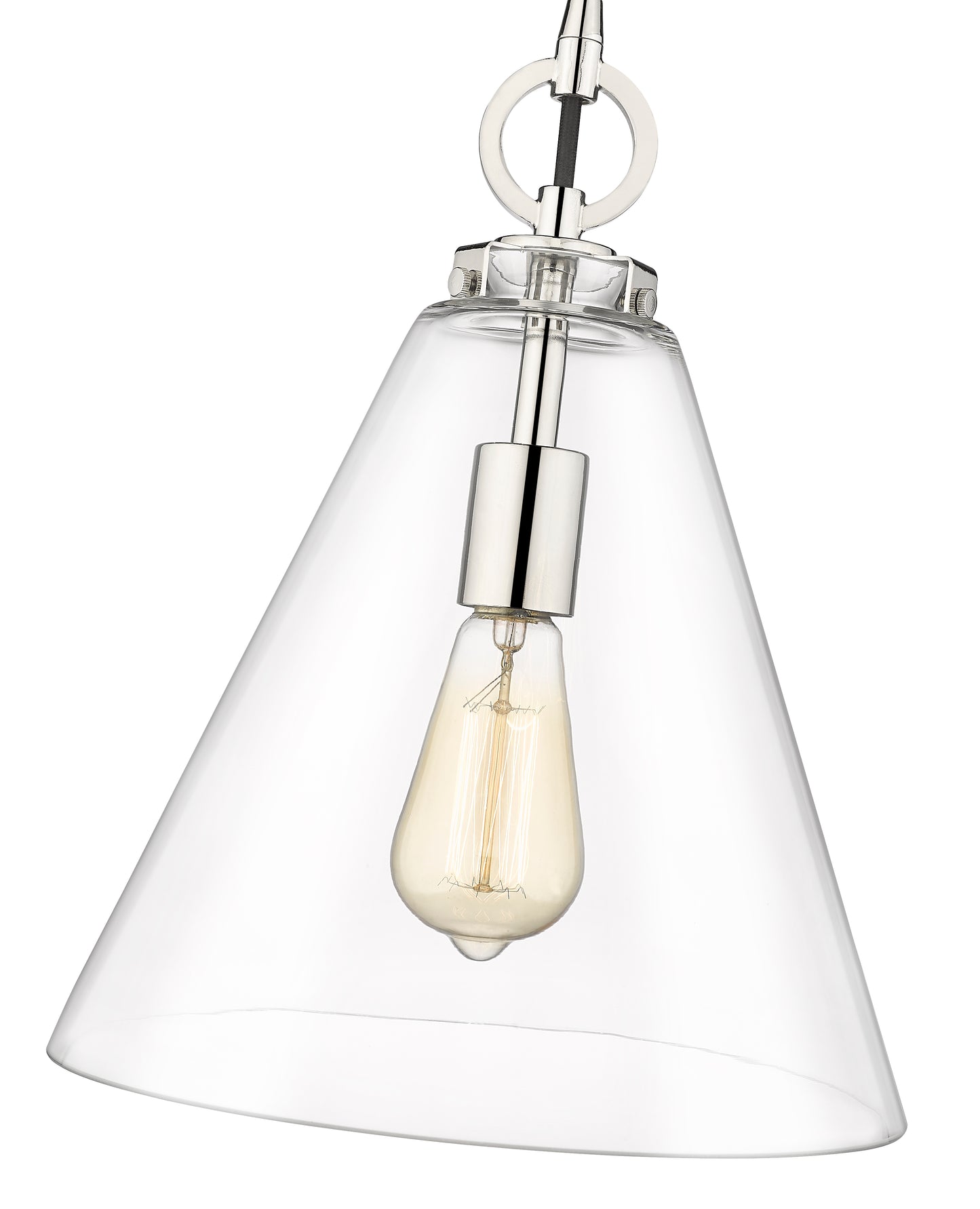 3034P11-PN - Harper 1 Light 12" Pendant - Polished Nickel