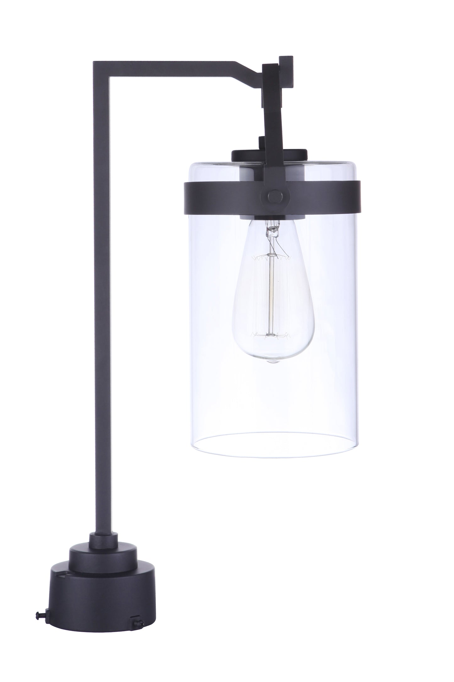 ZA3315-MN - Franklin 1 Light 17" High Post Mount - Midnight