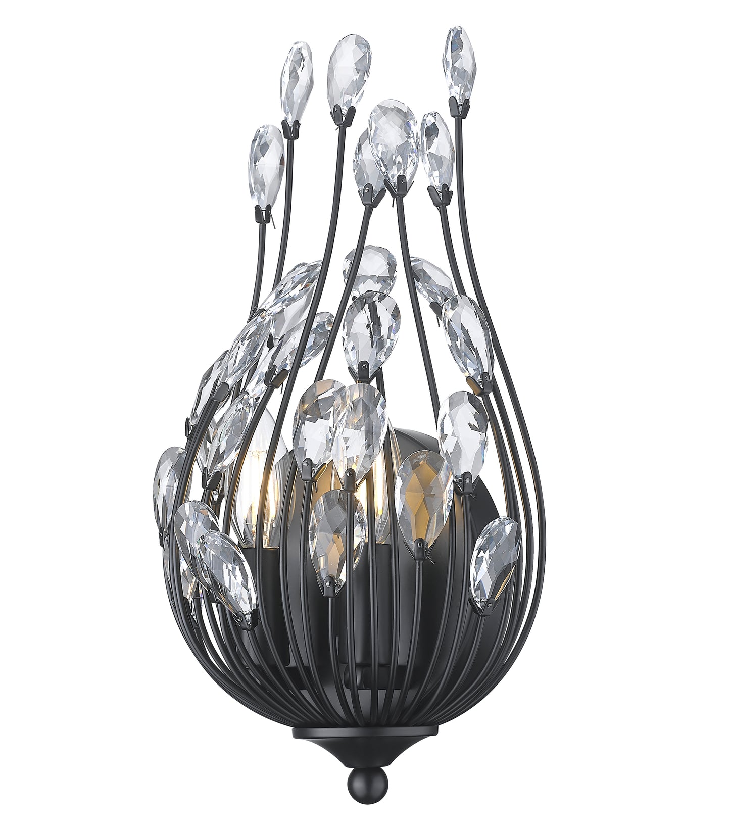 1957-2S-MB - Gabriella 2 Light Wall 16" Sconce - Matte Black