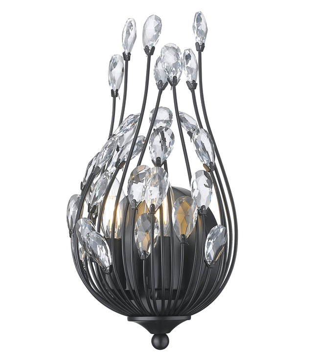 1957-2S-MB - Gabriella 2 Light Wall 16" Sconce - Matte Black