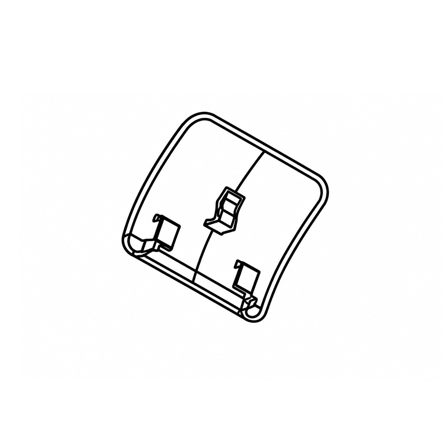 9AU5155#01 - Plastic Overflow Cover for ABF992 Neorest Freestanding Bathtub - Cotton White