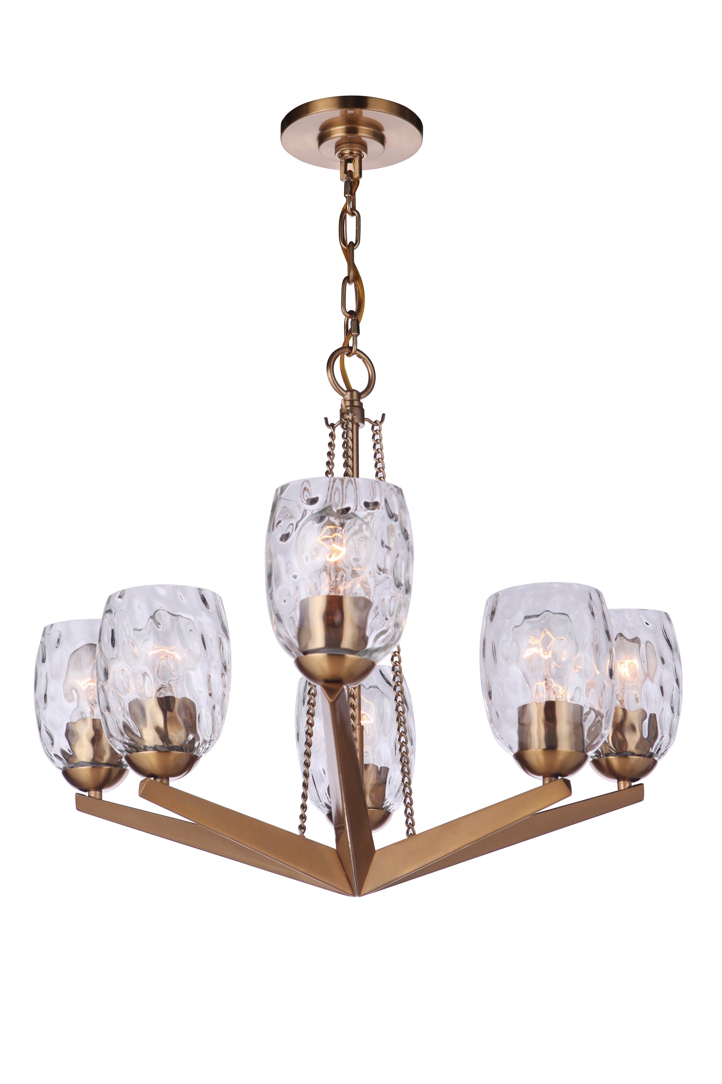 57326-SB - Guiding Star 6 Light 23" Wide Chandelier - Satin Brass