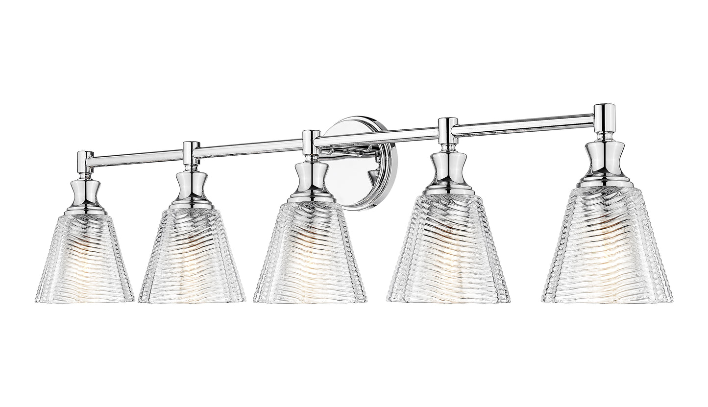 7704-5V-CH - Auden 5 Light 40" Vanity - Chrome