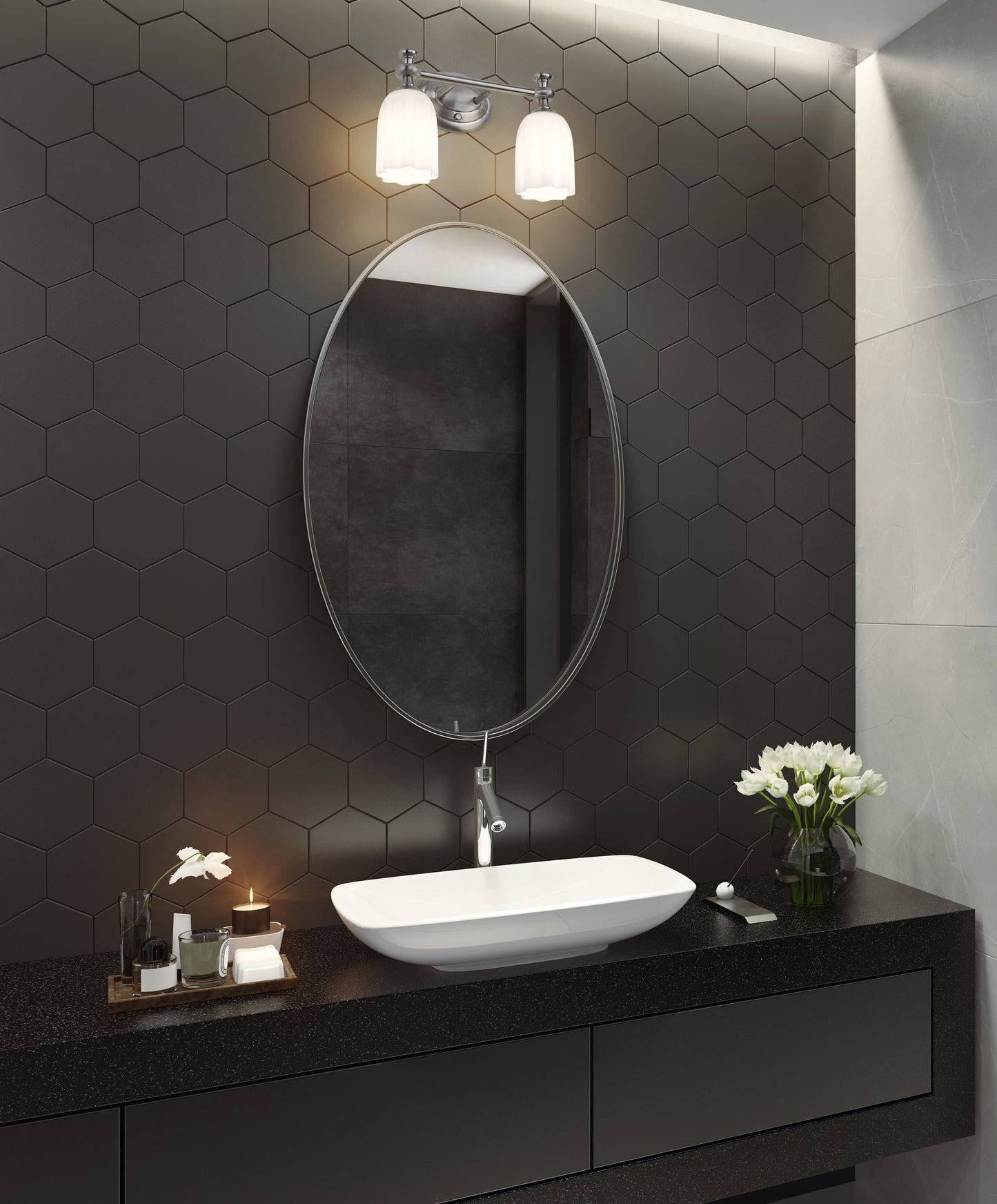 1102-2V-BN - Orion 2 Light 14" Vanity - Brushed Nickel
