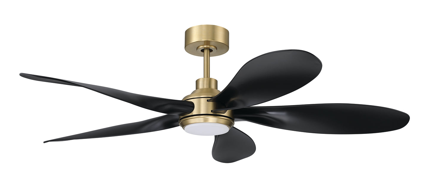 RSL52SBFB5 - Rosalie 52" 5-Blade Indoor ceiling Fan 52" 5 Blade Ceiling Fan with Light Kit - Satin Brass
