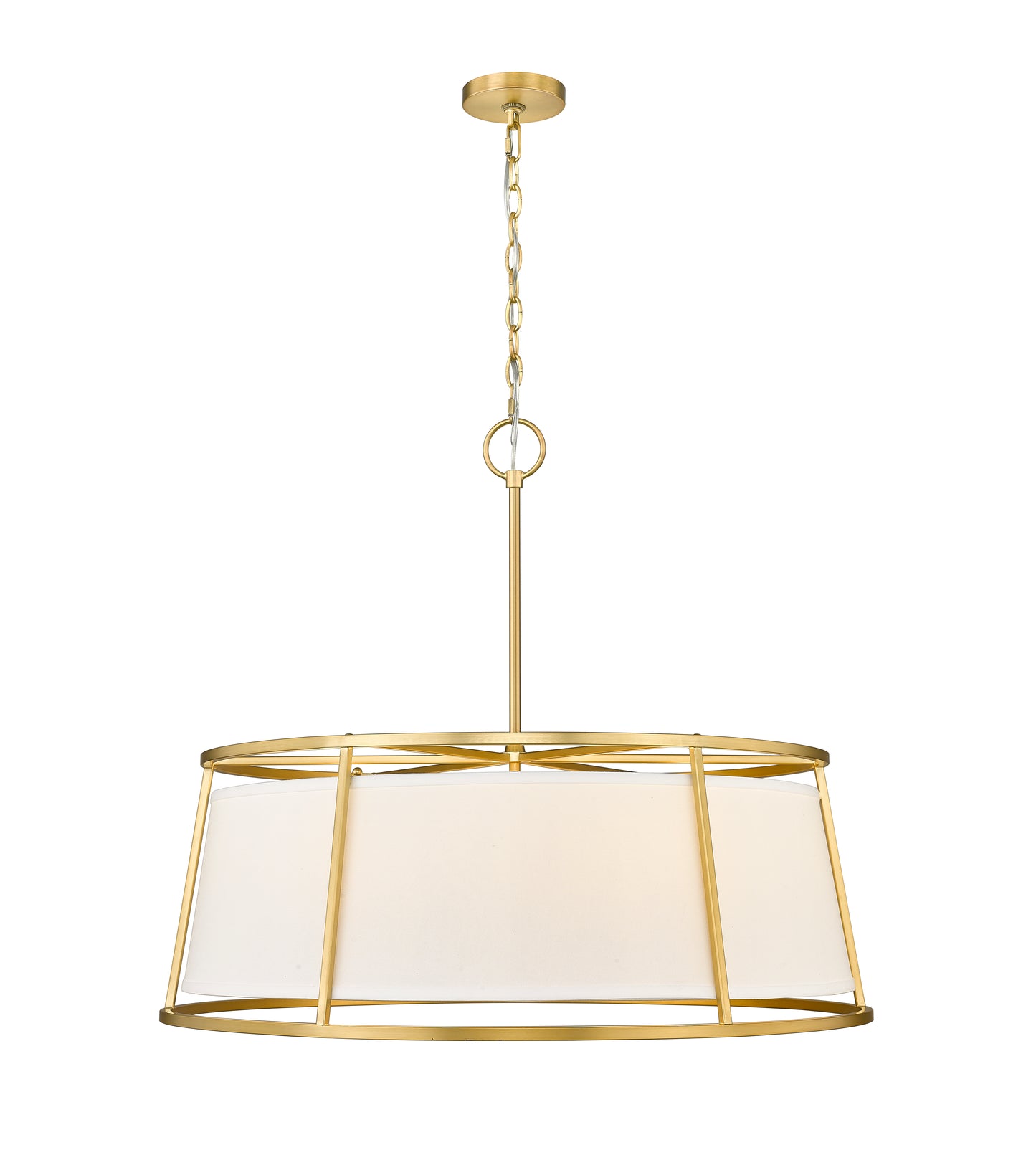 1935-32RB - Lenyx Pendant 8 Light 32" Chandelier - Rubbed Brass