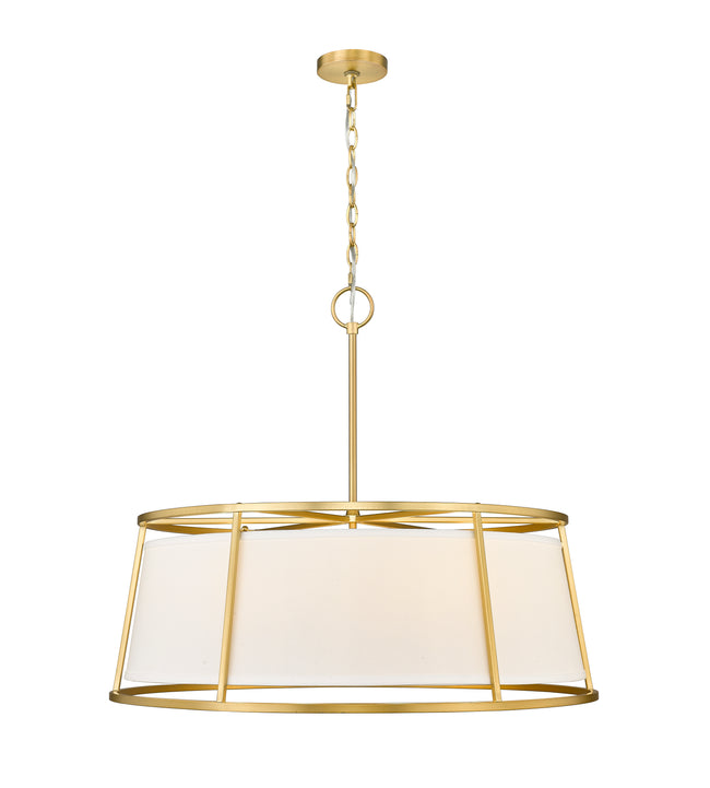 1935-32RB - Lenyx Pendant 8 Light 32" Chandelier - Rubbed Brass