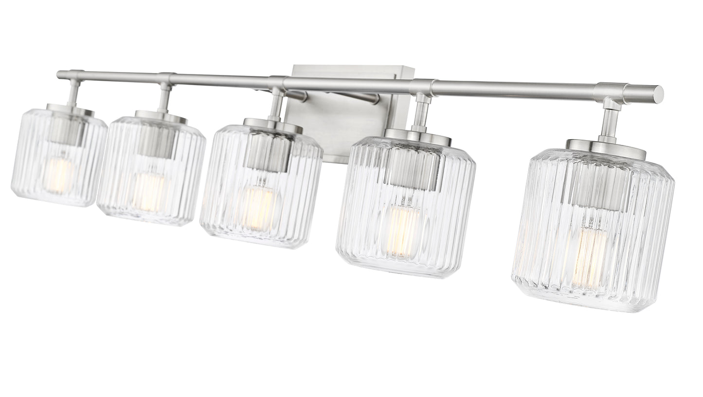 7515-5V-BN - Landon 5 Light 42" Vanity - Brushed Nickel