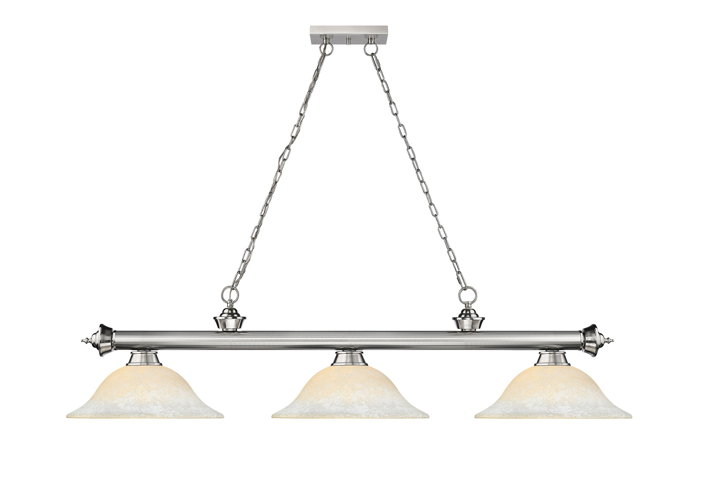 2306-3BN-WM16 - Cordon 3 Light 58" Billiard - Brushed Nickel