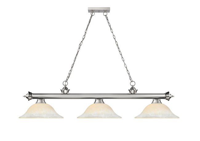 2306-3BN-WM16 - Cordon 3 Light 58" Billiard - Brushed Nickel