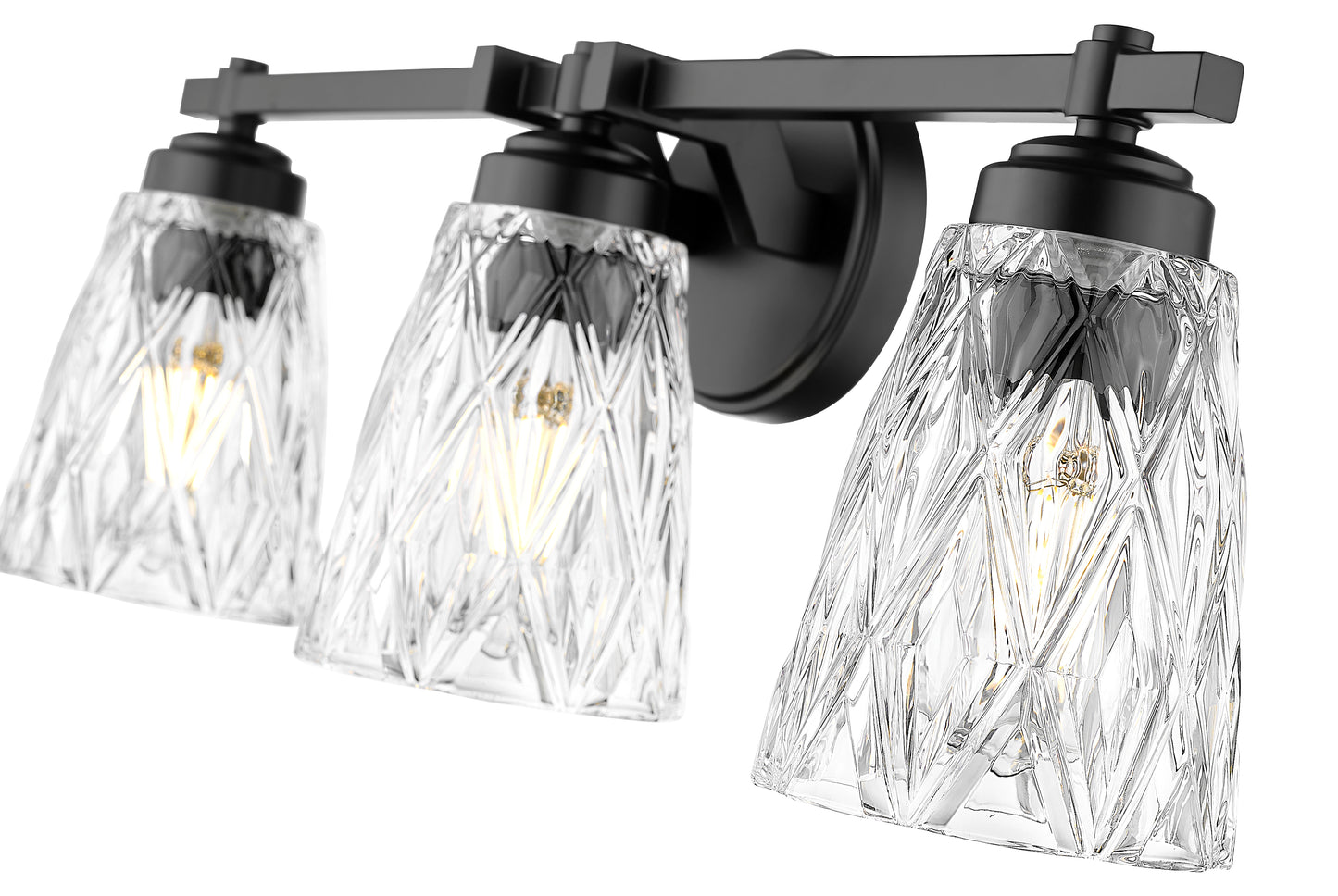1960-3V-MB - Andree 3 Light 24" Vanity - Matte Black
