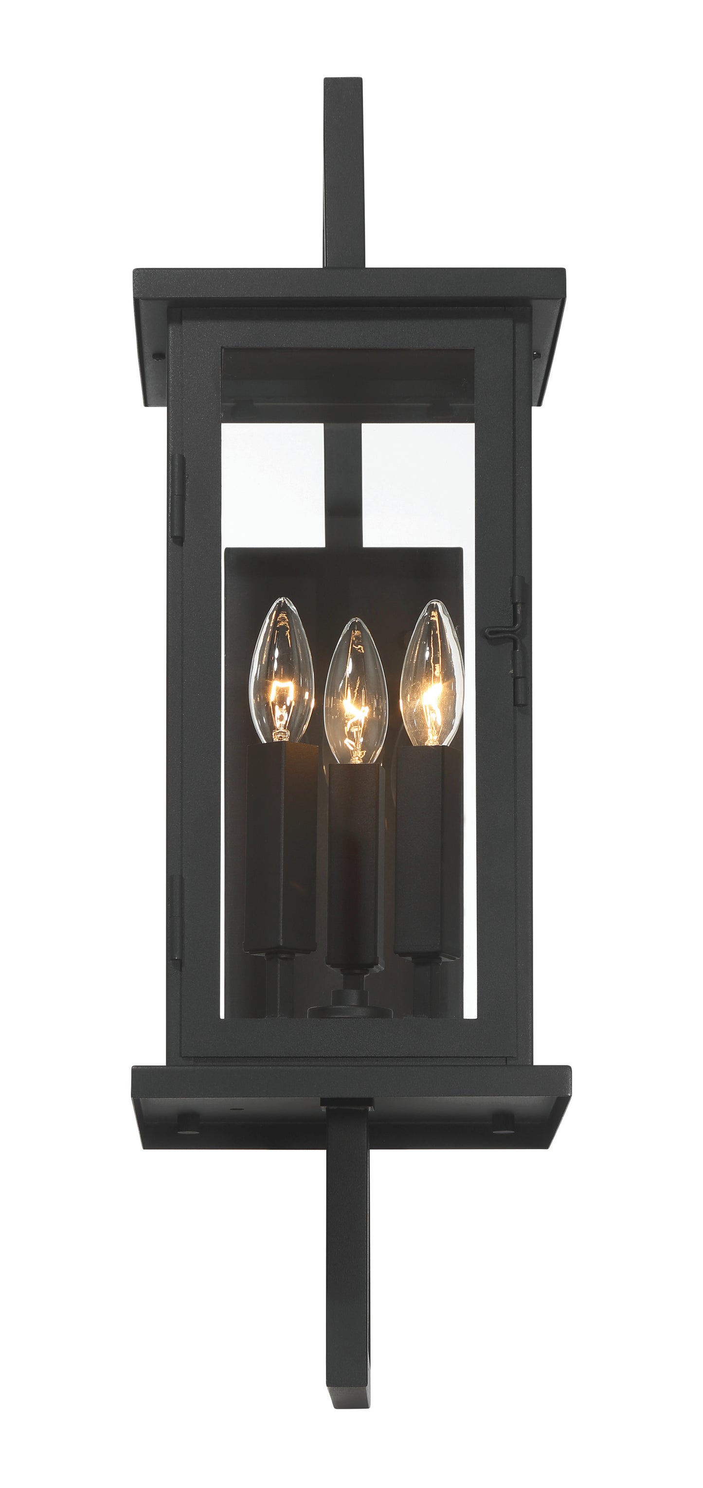 ZA8010-TB - Jordan 3 Light 25" High Outdoor Wall Lantern - Textured Black