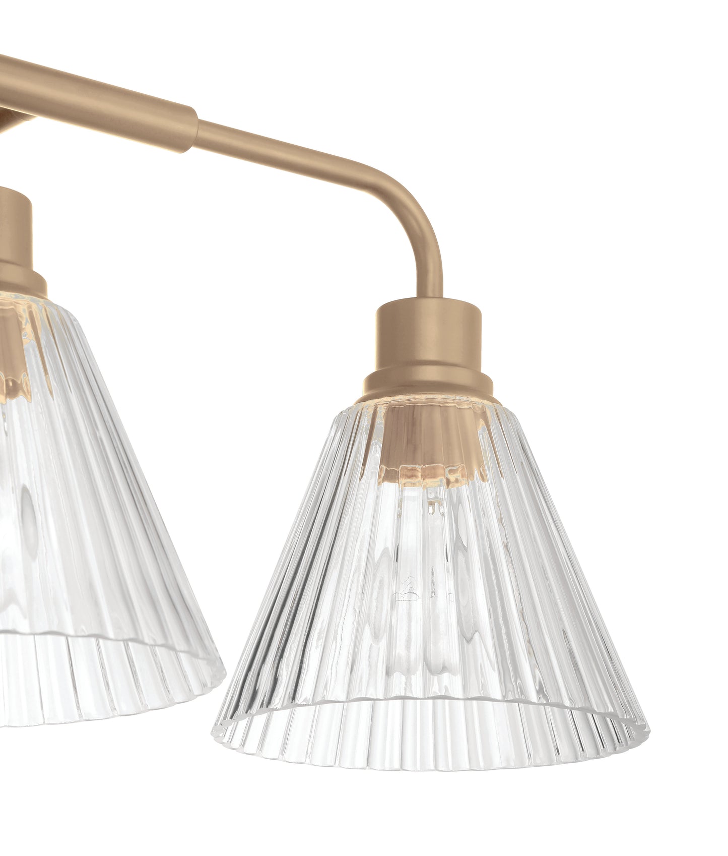 61103-CPZ - Pleated 3 Light 25" Wide Vanity Light - Premium Bronze