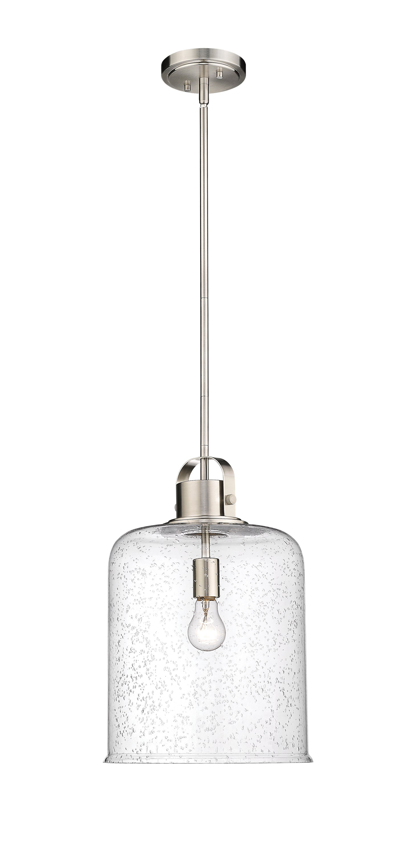 340P12-BN - Kinsley 1 Light 12" Pendant - Brushed Nickel