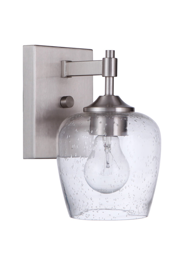 12406BNK1 - Stellen 1 Light 9.25" High Wall Sconce - Brushed Nickel