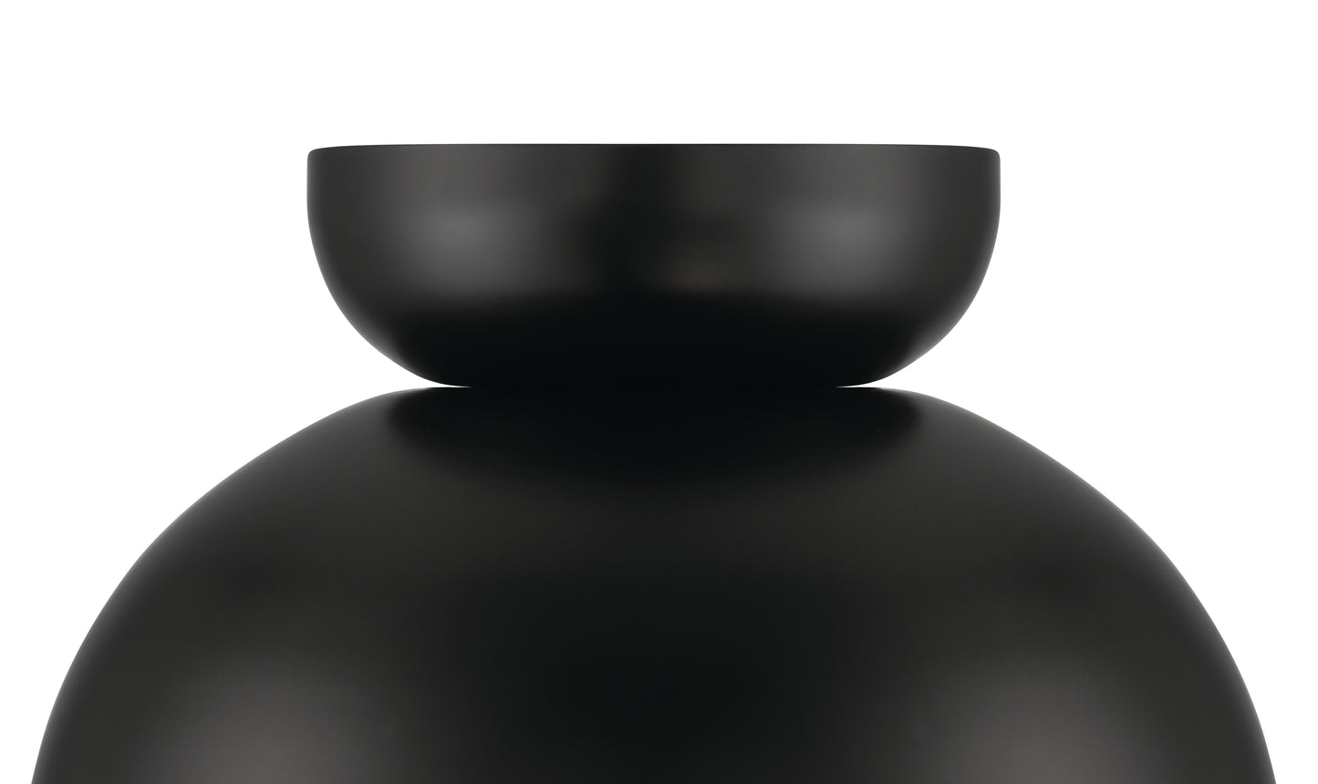59181-FB - Ventura Dome 1 Light 10.5" Wide Flush Mount - Flat Black