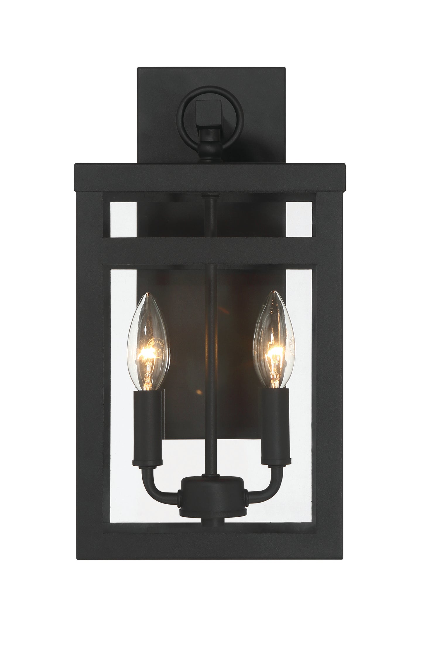 ZA7904-TB - O'Neal 2 Light 15" High Outdoor Wall Lantern - Textured Black