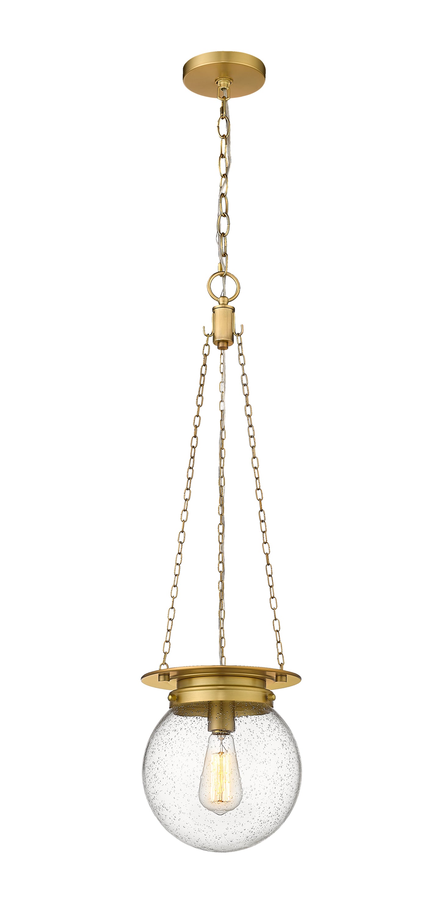 7506P9-HBR - Calhoun 1 Light 9" Pendant - Heritage Brass