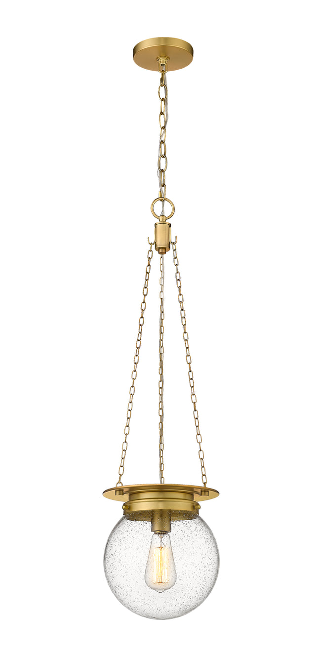 7506P9-HBR - Calhoun 1 Light 9" Pendant - Heritage Brass