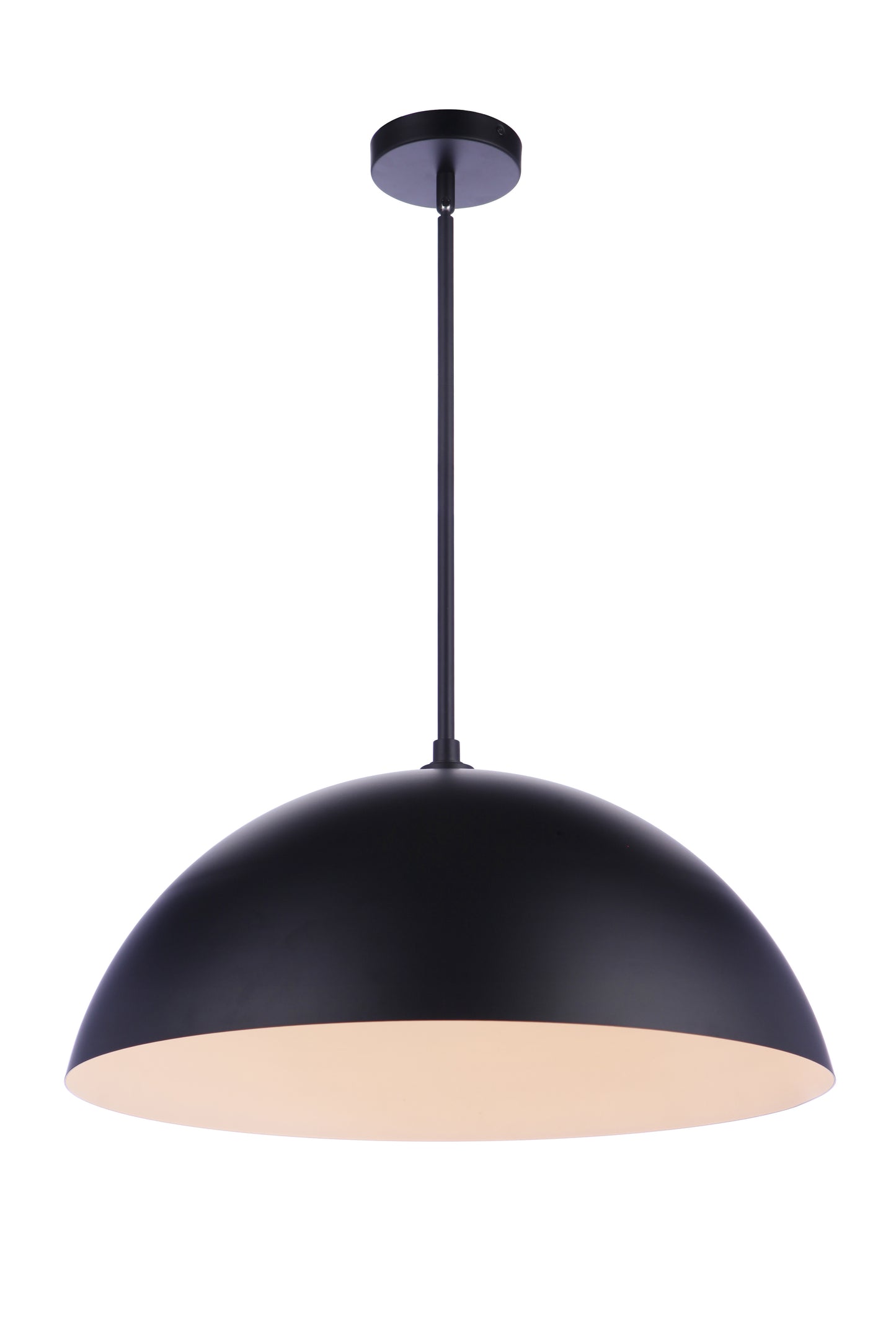 P1000FB-LED - Sculptural Statement Pendants 1 Light 23" Wide Pendant - Flat Black