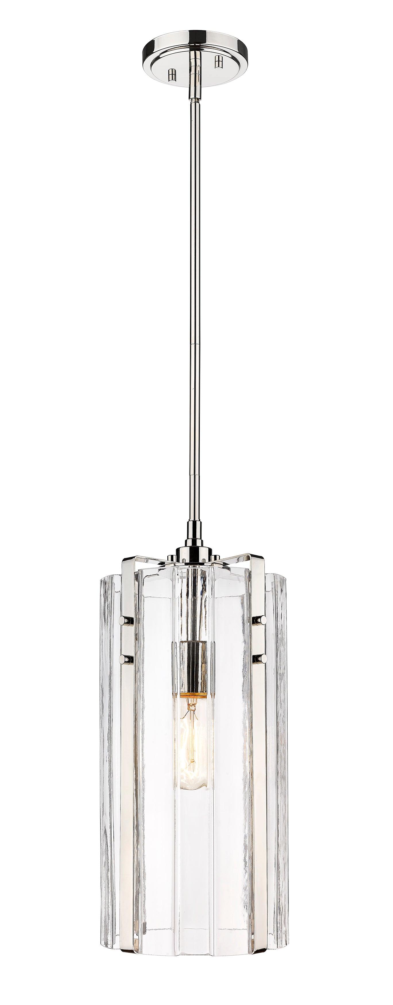 3036P8-PN - Alverton 1 Light 8" Pendant - Polished Nickel