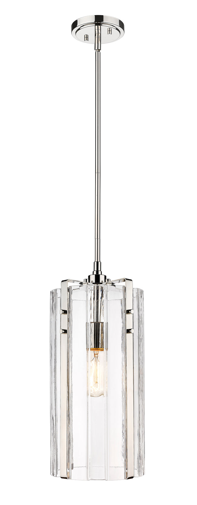 3036P8-PN - Alverton 1 Light 8" Pendant - Polished Nickel