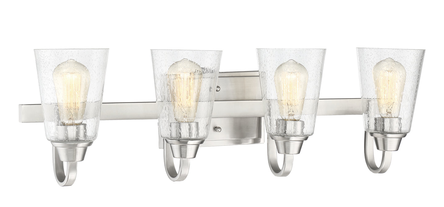 41904-BNK-CS - Grace 4 Light 28" Wide Vanity Light - Brushed Nickel
