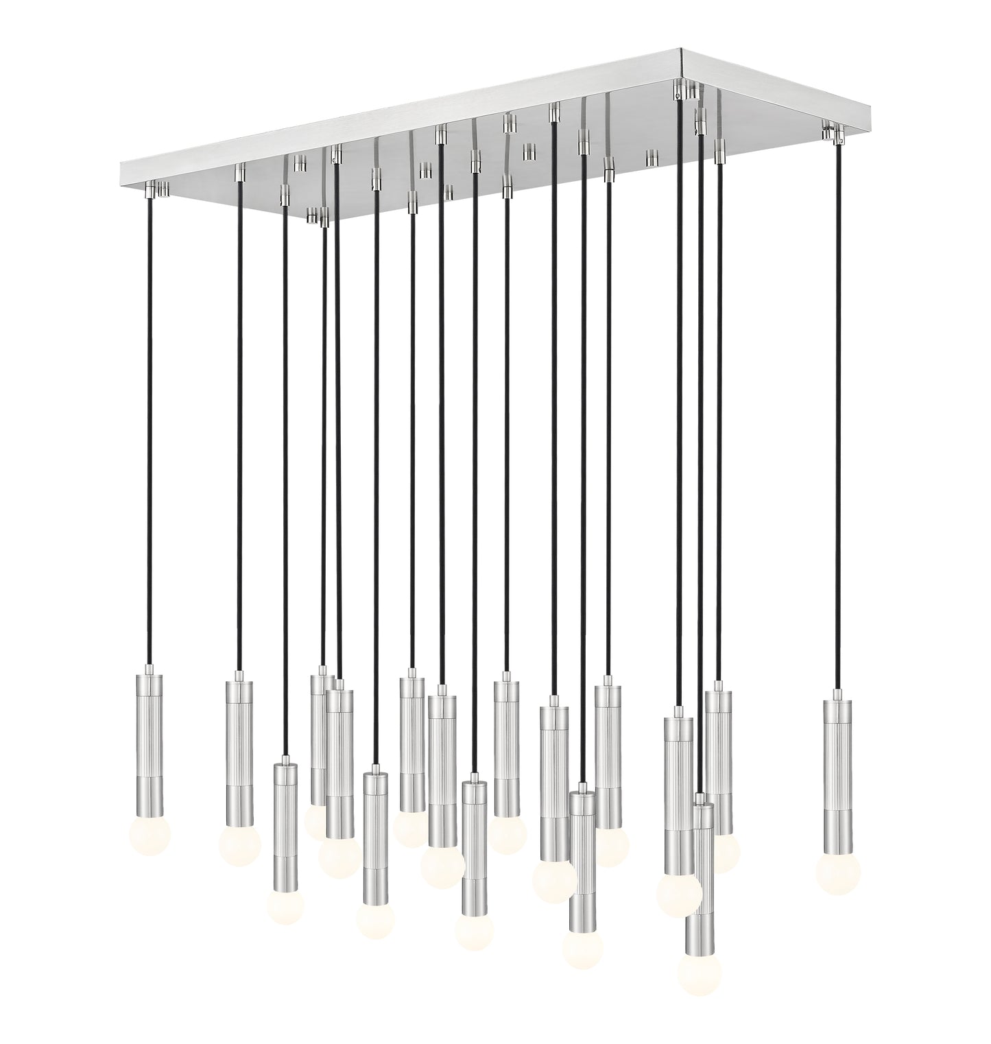 1956P-17L-BN - Stari 17 Light Linear 42" Chandelier - Brushed Nickel