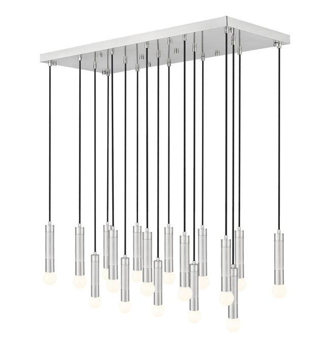 1956P-17L-BN - Stari 17 Light Linear 42" Chandelier - Brushed Nickel