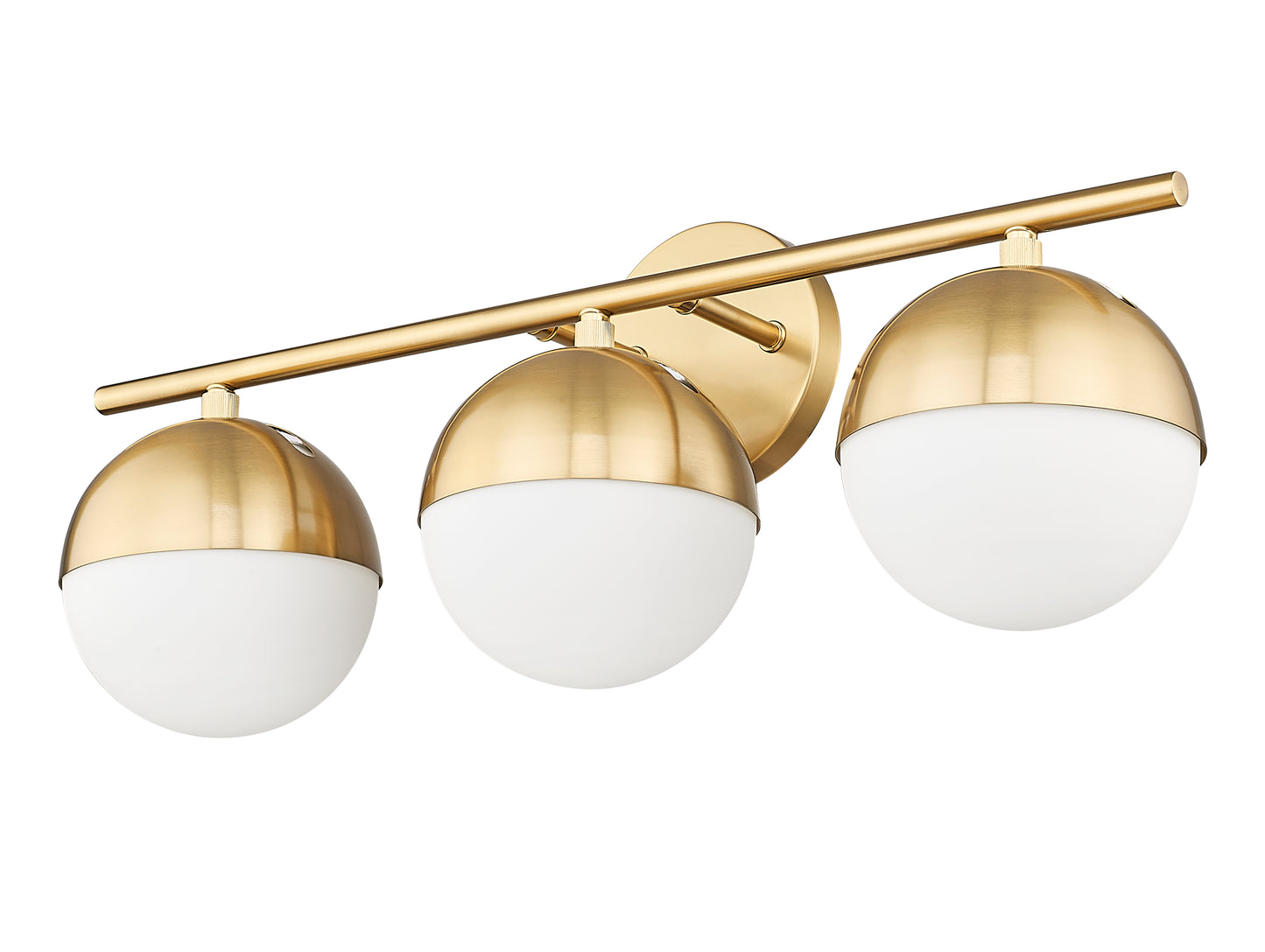 7517-3V-MGLD - Realm Sphere 3 Light 24" Vanity - Modern Gold