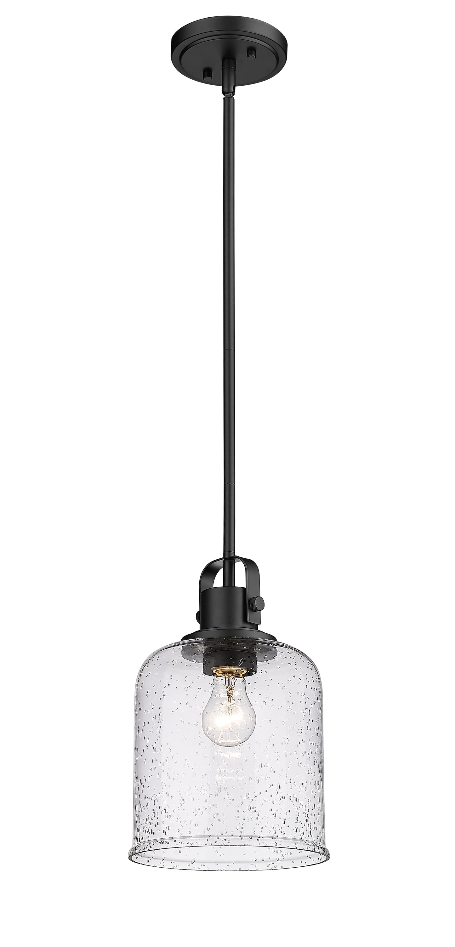 340P8-MB - Kinsley 1 Light 8" Pendant - Matte Black