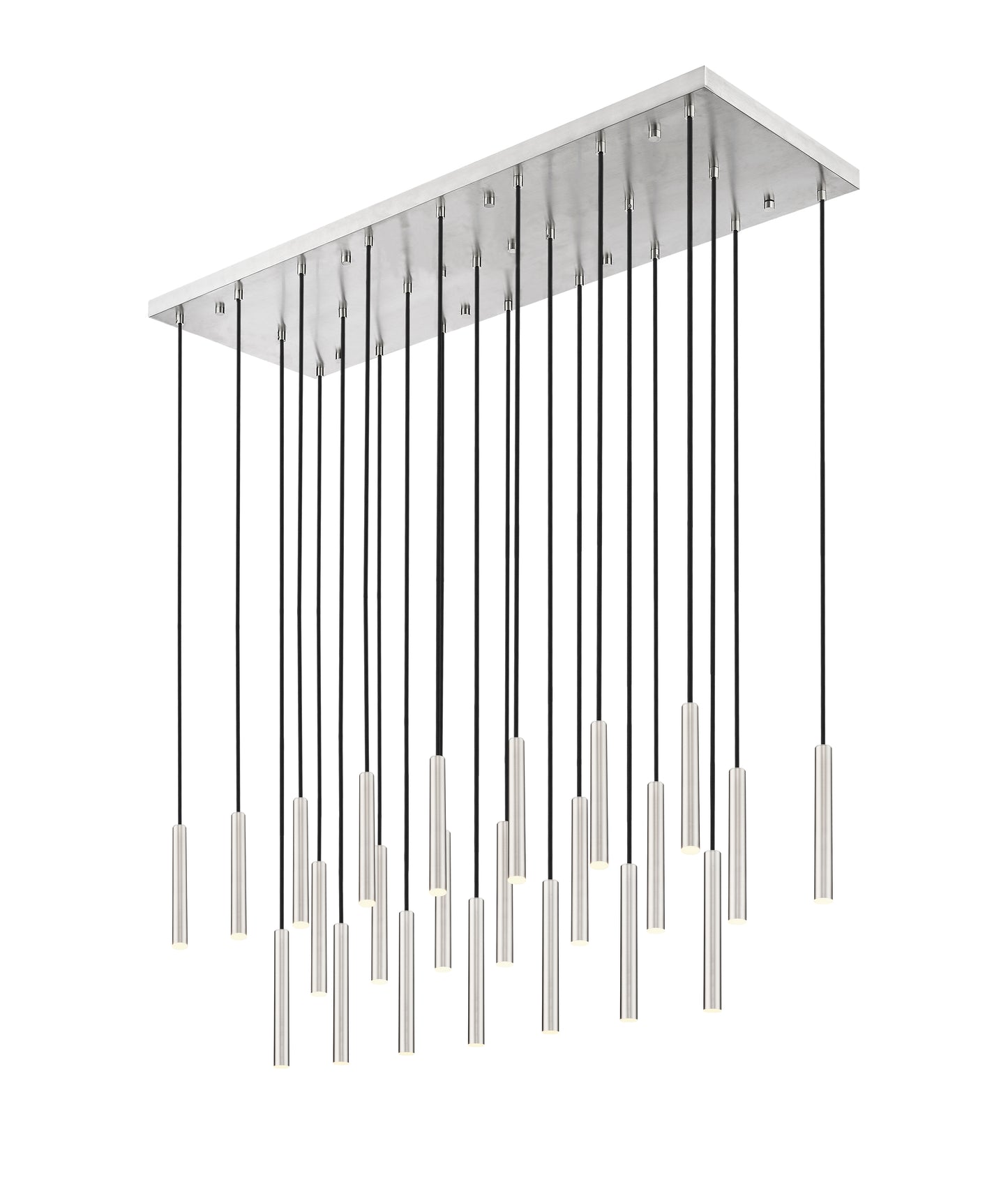 919MP12-23L-BN-LED - Forest 23 Light Linear 54" Chandelier - Brushed Nickel