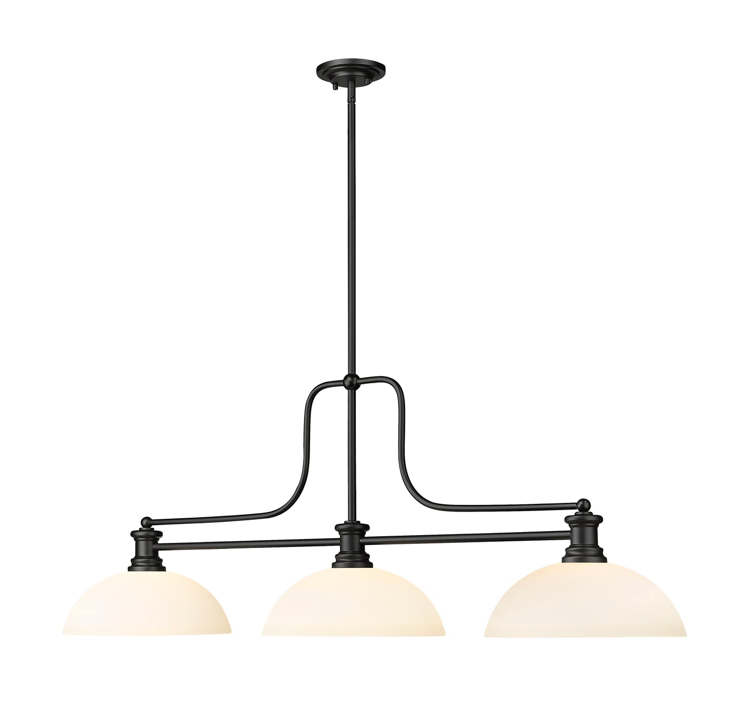 725-3MB-DMO14 - Melange 3 Light 52" Billiard - Matte Black