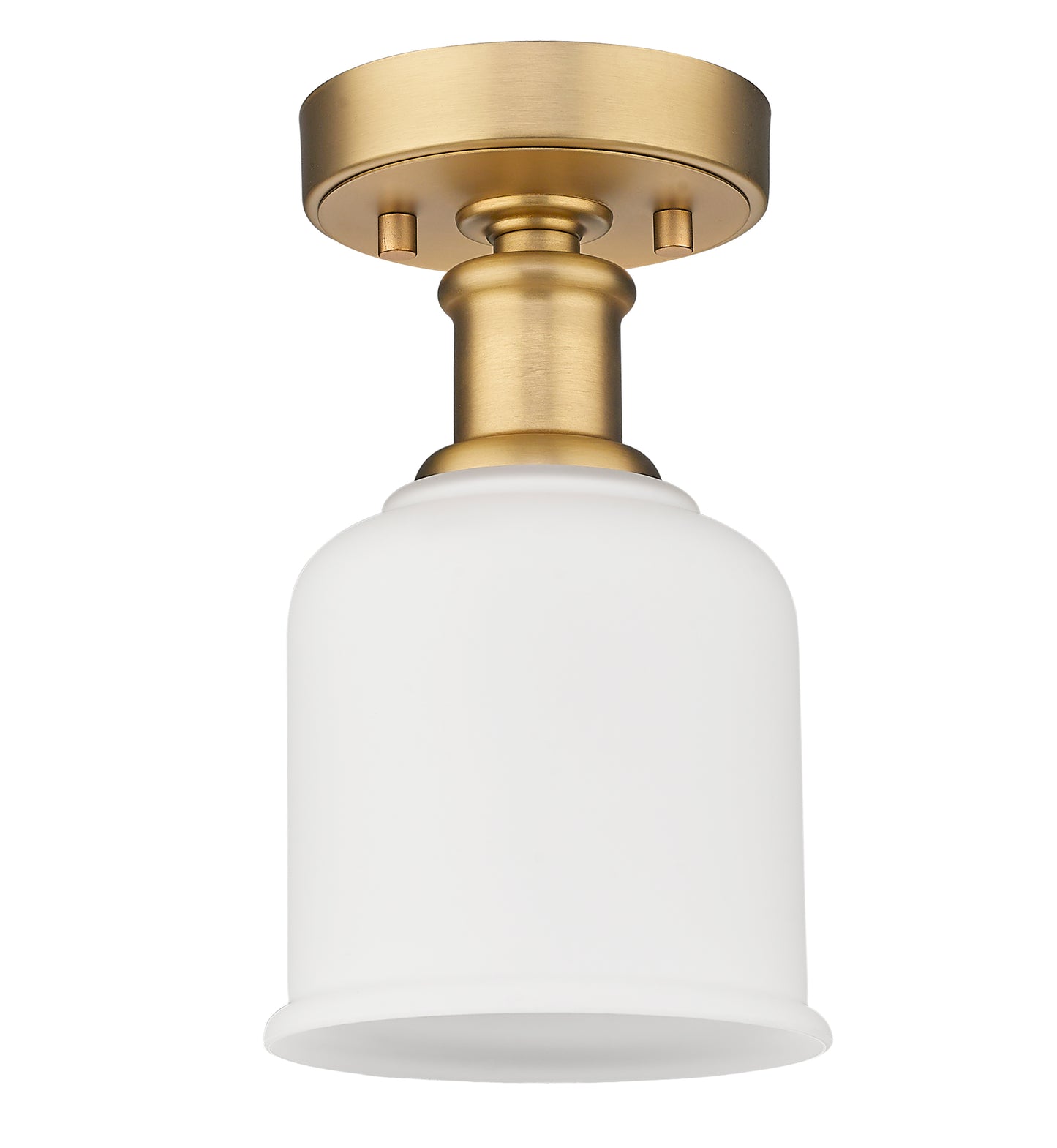 733F1-HBR - Bryant 1 Light Flush 6" Mount - Heritage Brass