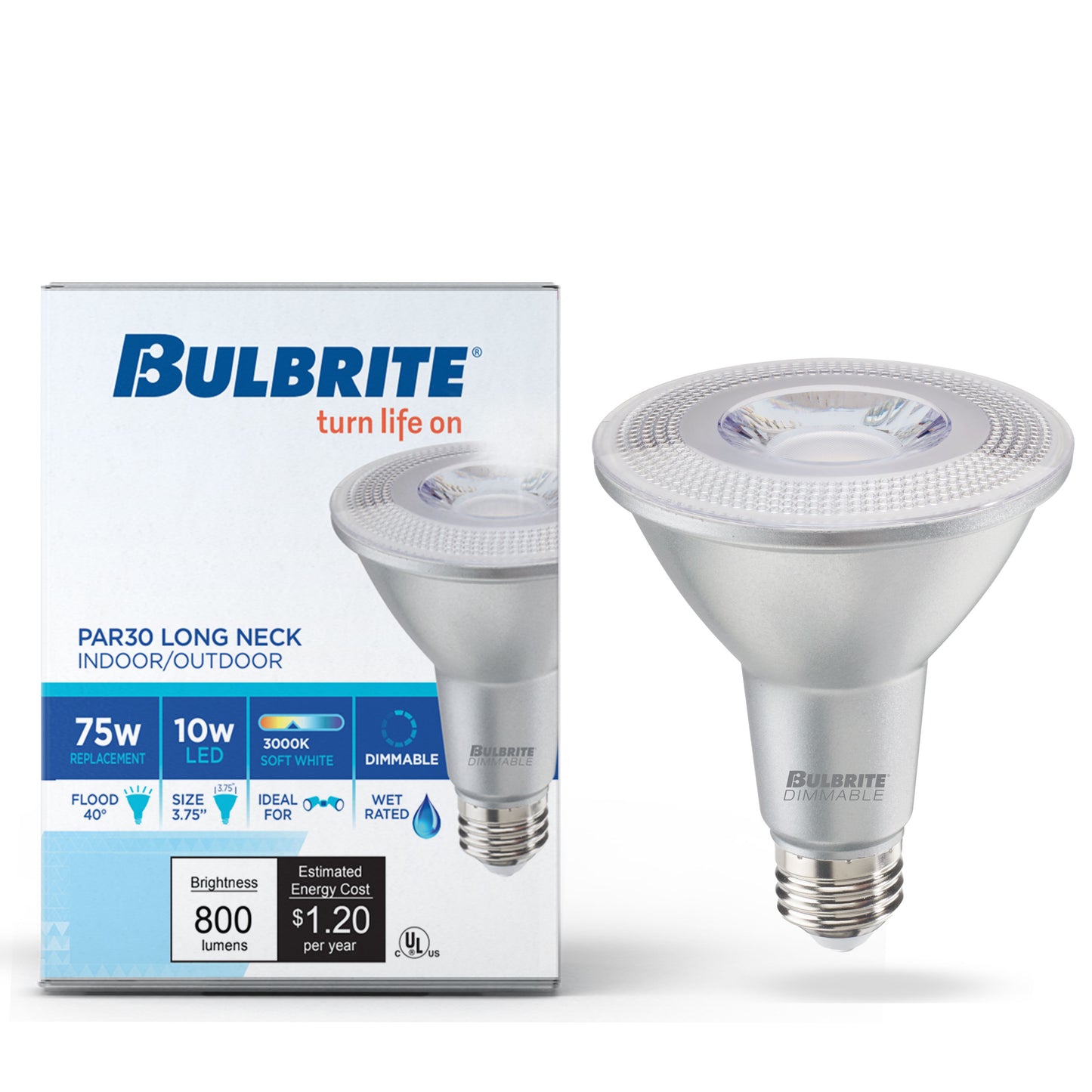 772274 - Dimmable PAR30SN LED Light Bulb - 10 Watt - 2700K - 6 Pack