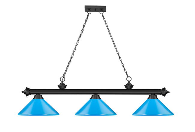 2306-3MB-MEB - Cordon 3 Light 58" Billiard - Matte Black