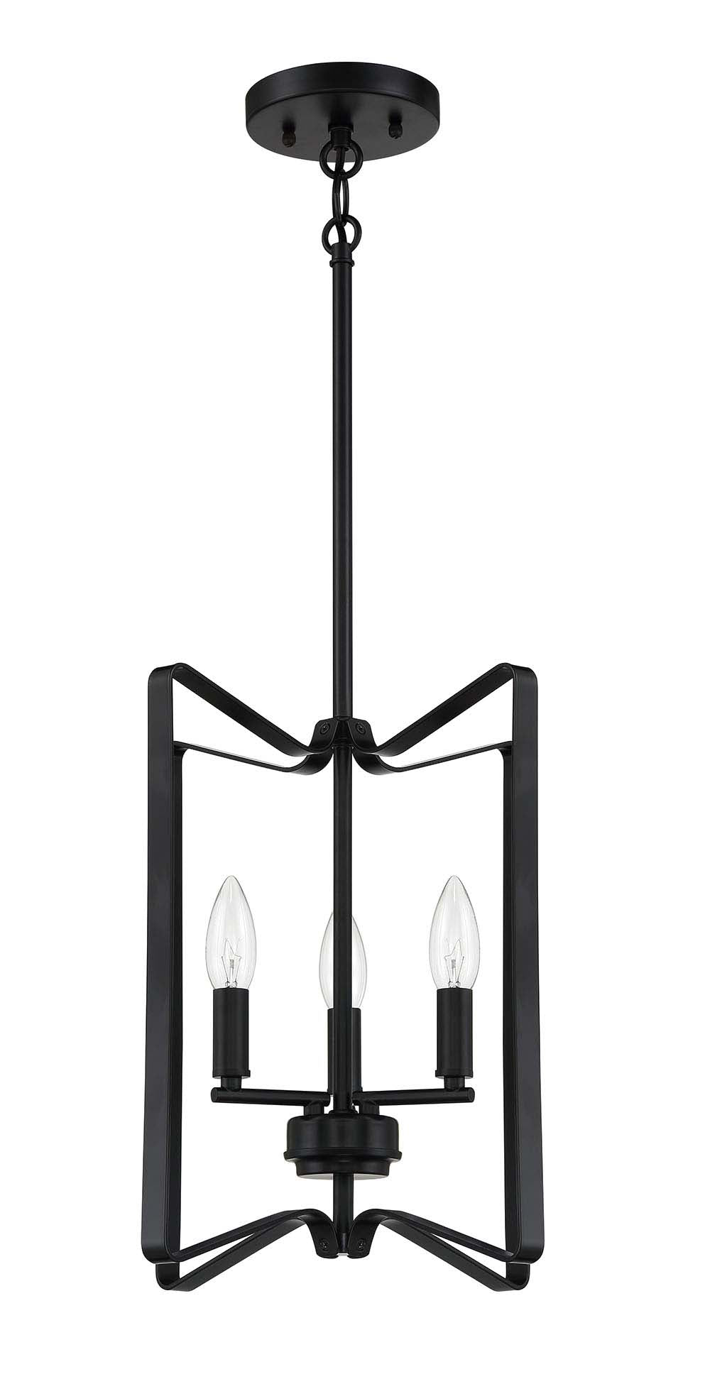 56133-FB - Shayna 3 Light 13" Wide Foyer Light - Flat Black
