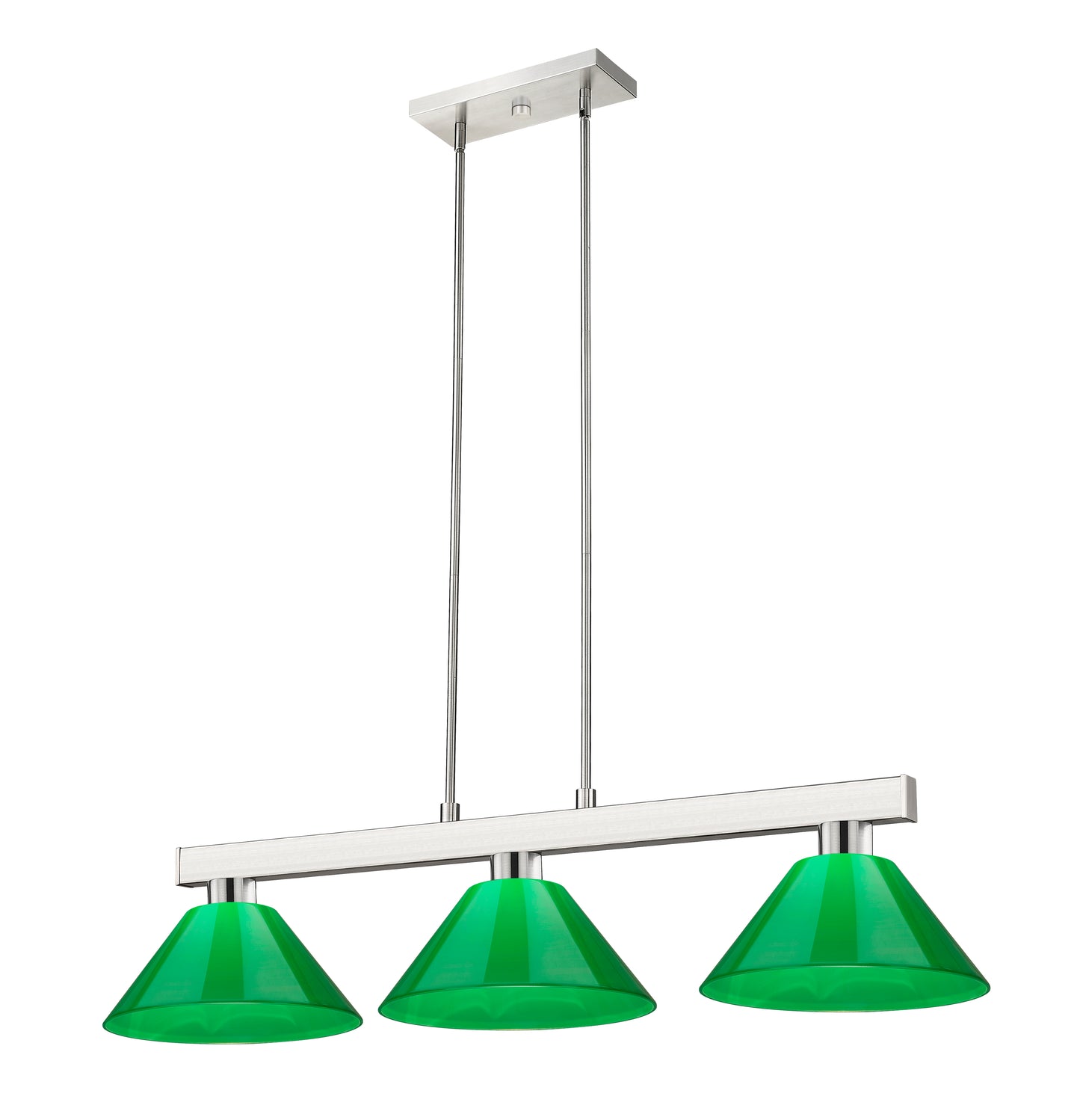 152BN-PGR - Cobalt 3 Light 46" Billiard - Brushed Nickel
