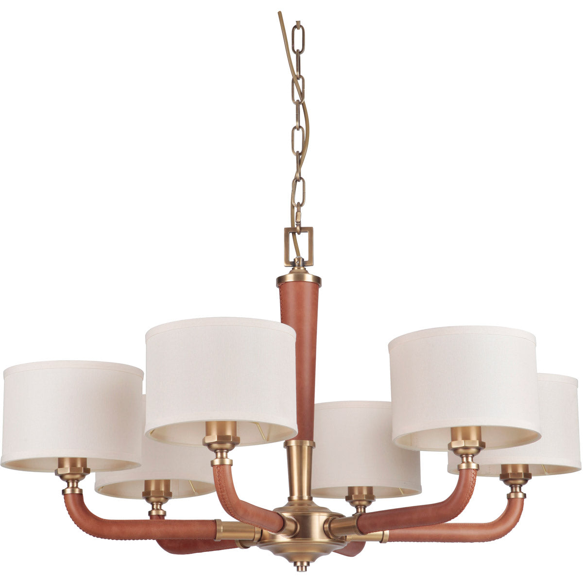 48126-VB - Huxley 6 Light 35" Wide Chandelier - Vintage Brass