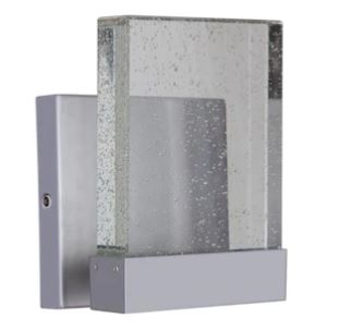 ZA1210-SA-LED - Aria II 1 Light 7.75" High Outdoor Wall Lantern - Satin Aluminum