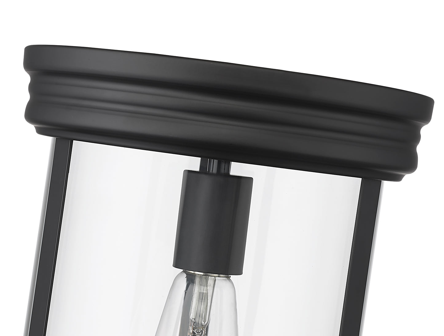 742F9-MB - Thayer 1 Light Flush 9" Mount - Matte Black