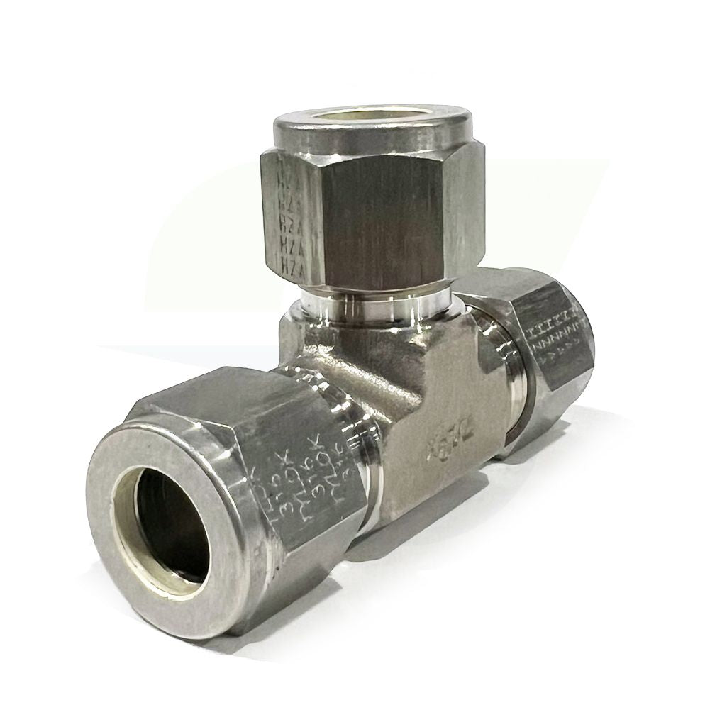 SS-8-DTTT-8 - Stainless 1/2" CBC Tube x 1/2" CBC Tube x 1/2" CBC Tube Union Tee