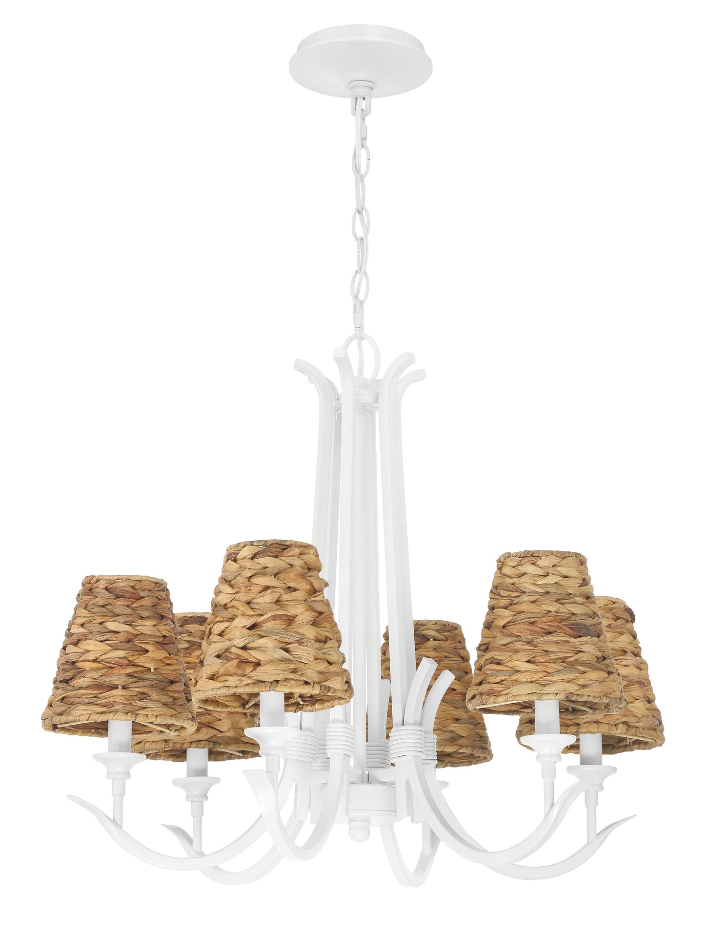 58326-MWW - Kokomo 6 Light 24" Wide Chandelier - Matte White