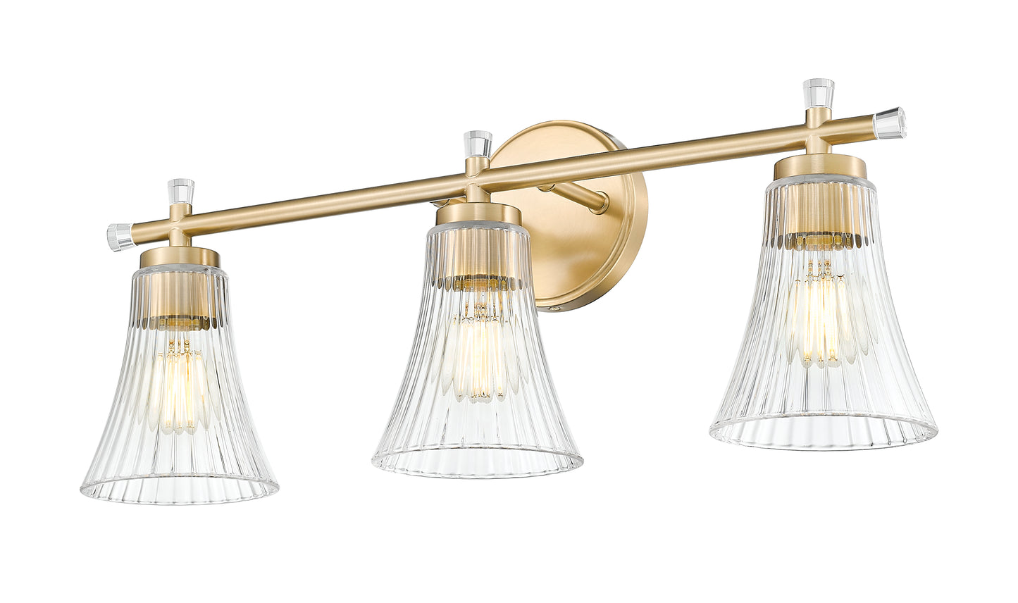 7519-3V-MGLD - Belle 3 Light 24" Vanity - Modern Gold