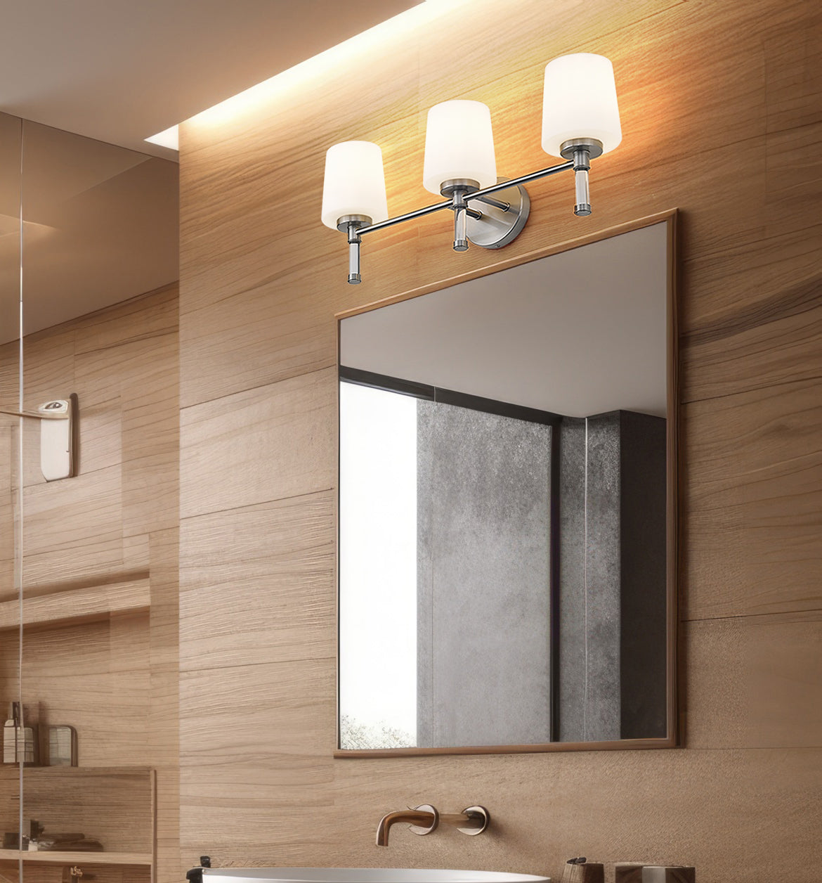 7700-3V-BN - Henri 3 Light 24" Vanity - Brushed Nickel