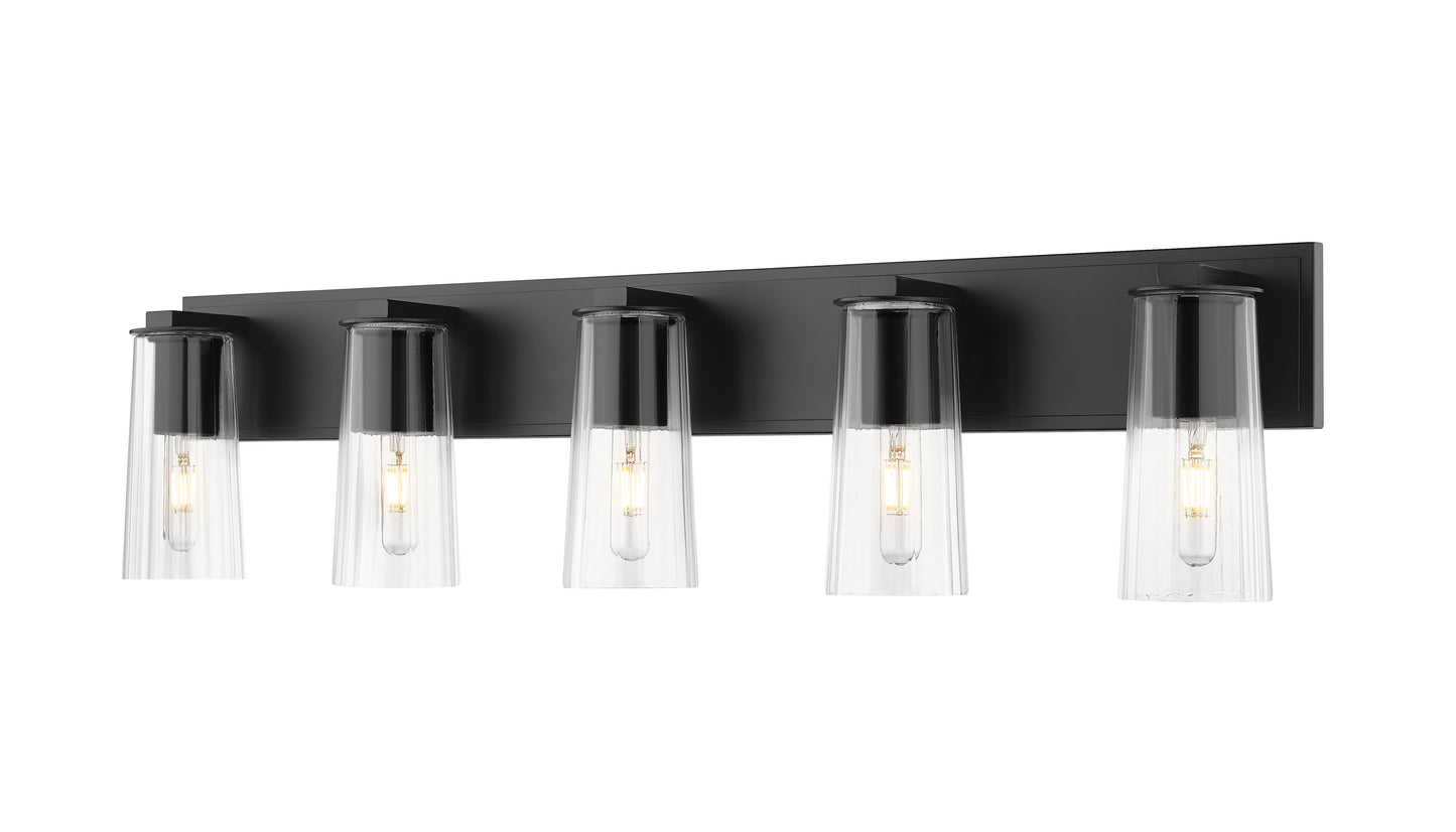 826-5V-MB - Titus 5 Light 40" Vanity - Matte Black