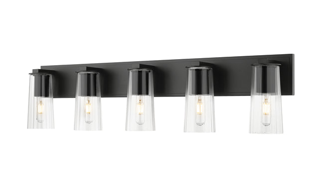 826-5V-MB - Titus 5 Light 40" Vanity - Matte Black
