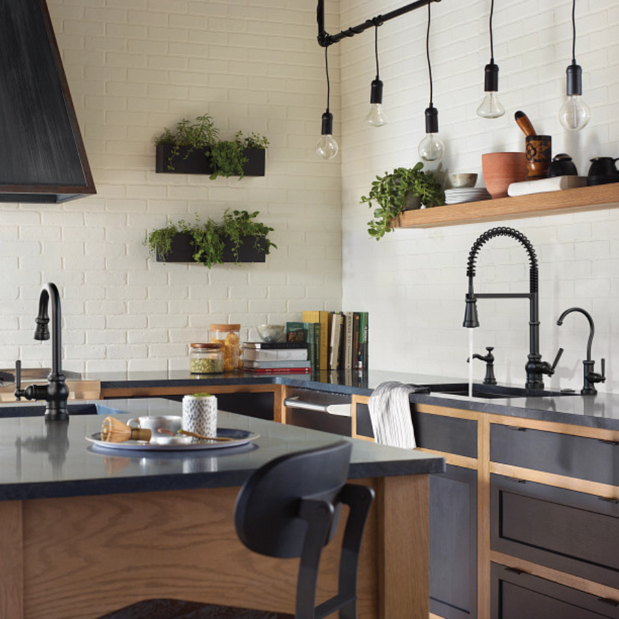 S3955BL - Traditional Deck Mounted Soap Dispenser with 18 oz Capacity - Matte black